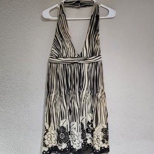 Alice+Olivia Black & Ivory FLoral Cocktail Dress Size- Small
